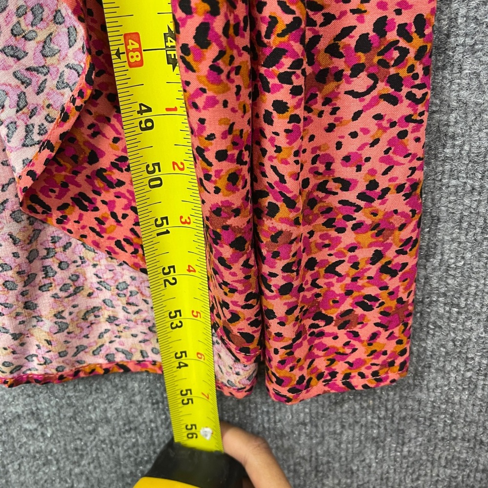 NEW Evereve Allison Joy Glenna Wrap Dress Size S Pink Animal Sleeveless Maxi - Picture 5 of 10